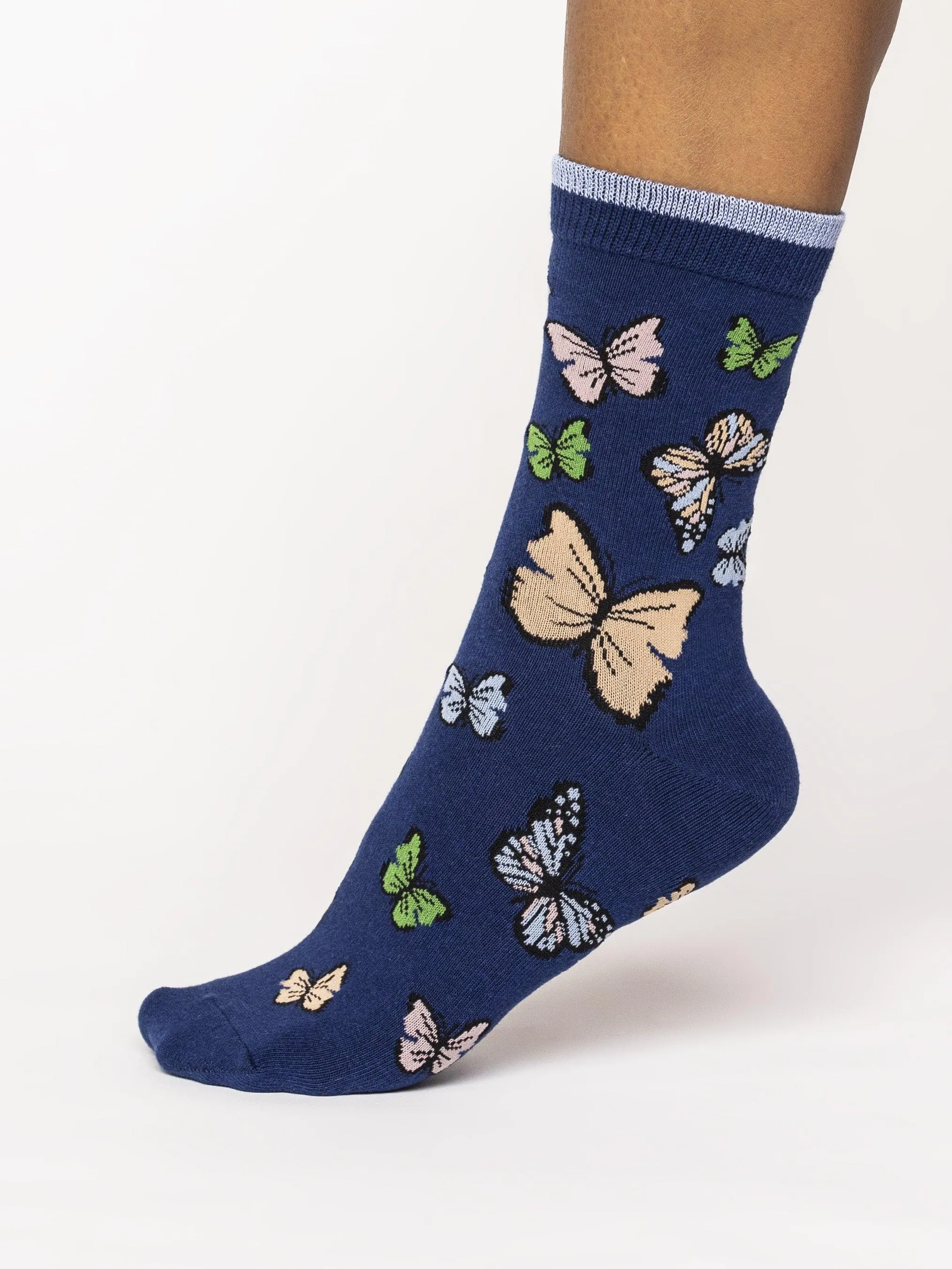 Butterfly Socks - Twilight Blue