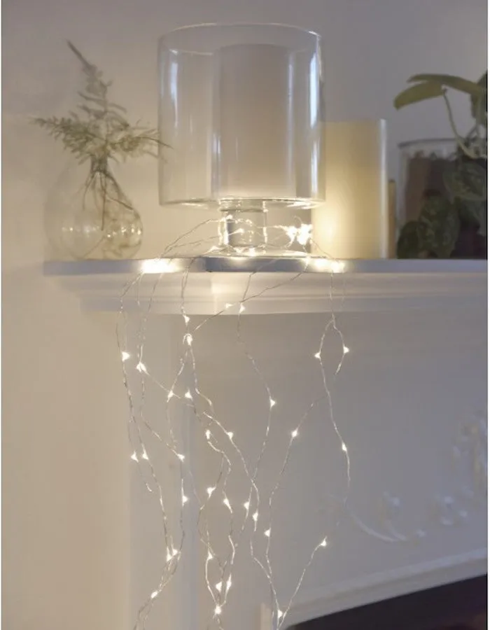 Cascade Fairy Light String in Silver