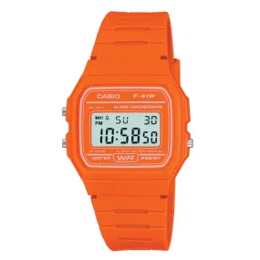 Casio Watch Classic Sports Digital Orange F-91WC-4A2DF