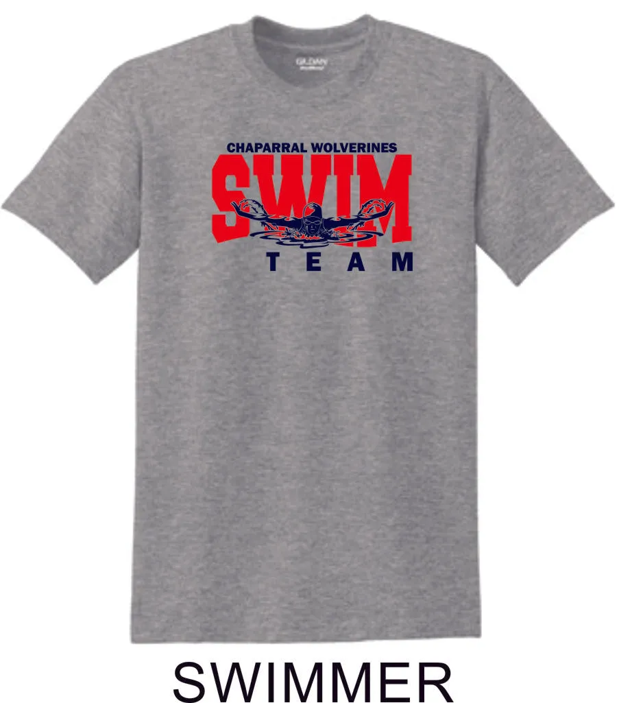 Chap Swim & Dive Swimmer Basic Tee- Matte or Glitter