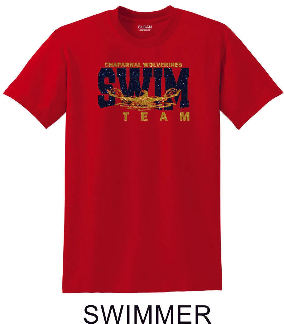 Chap Swim & Dive Swimmer Basic Tee- Matte or Glitter