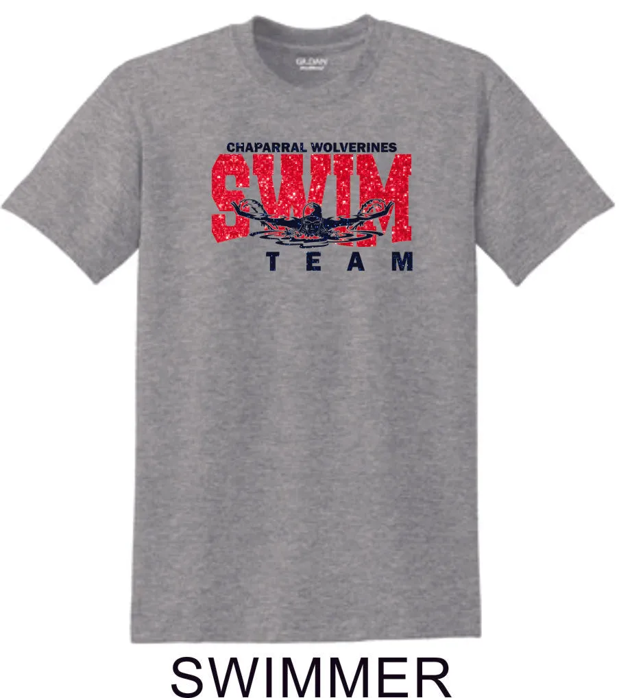 Chap Swim & Dive Swimmer Basic Tee- Matte or Glitter