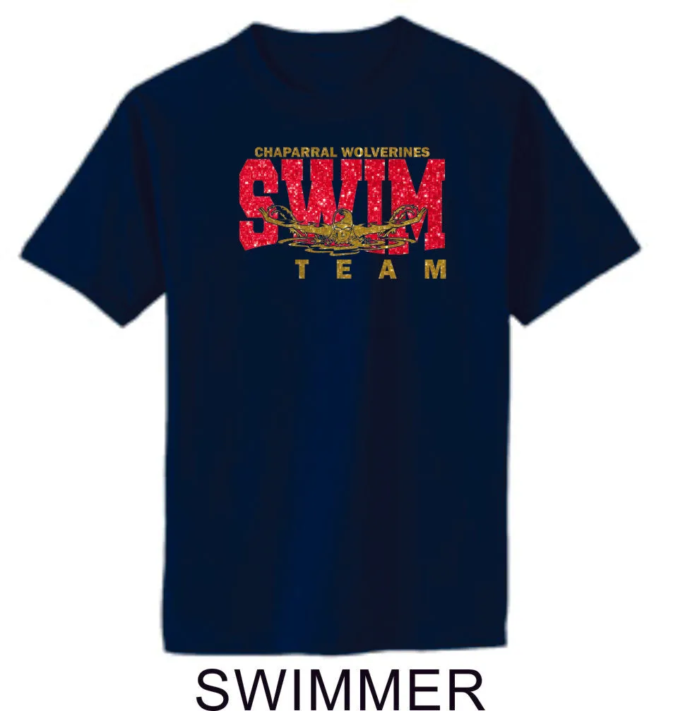 Chap Swim & Dive Swimmer Basic Tee- Matte or Glitter