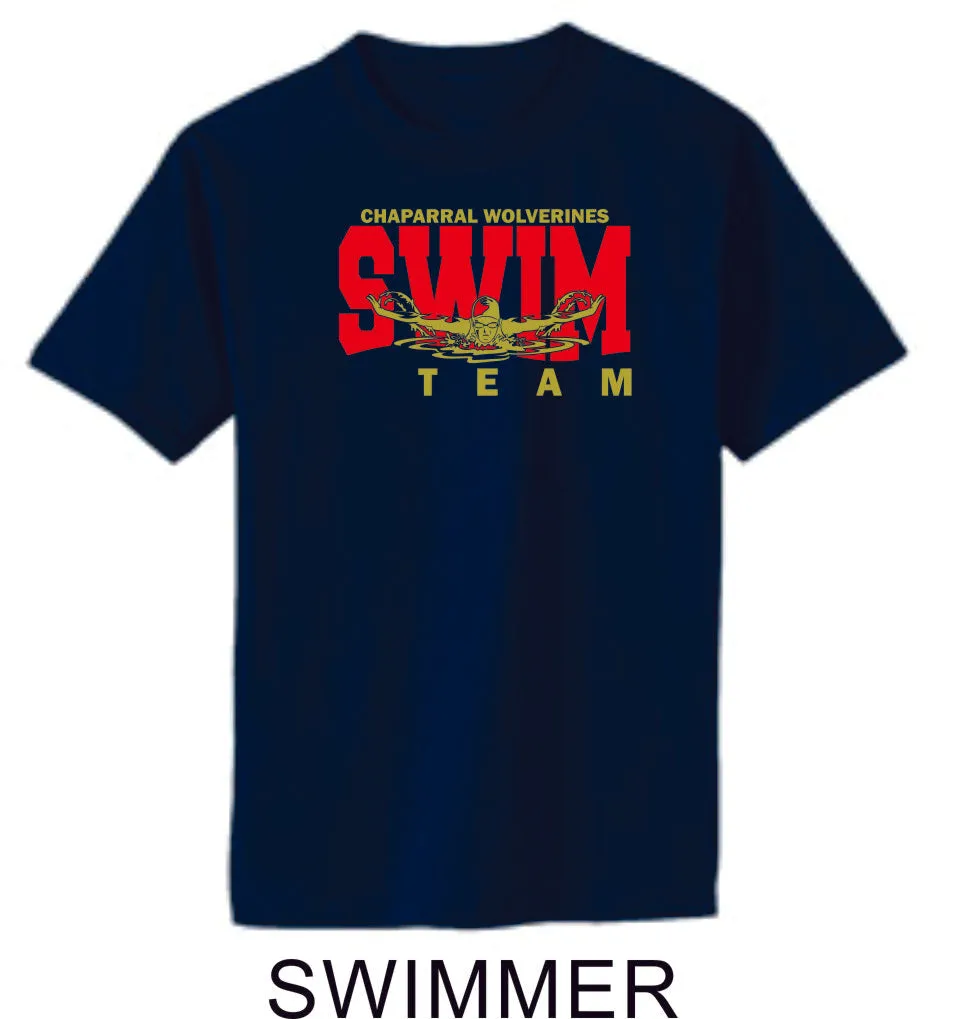 Chap Swim & Dive Swimmer Basic Tee- Matte or Glitter