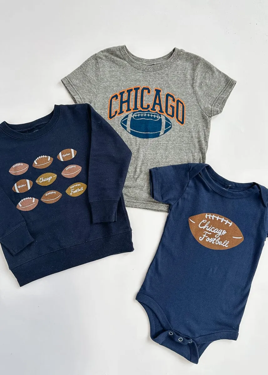 Chicago Football Onesie - Navy