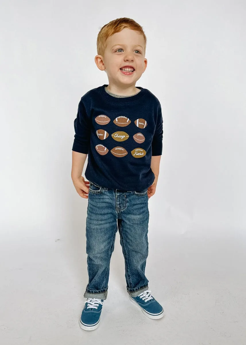 Chicago Football Toddler Sweatshirt - Navy