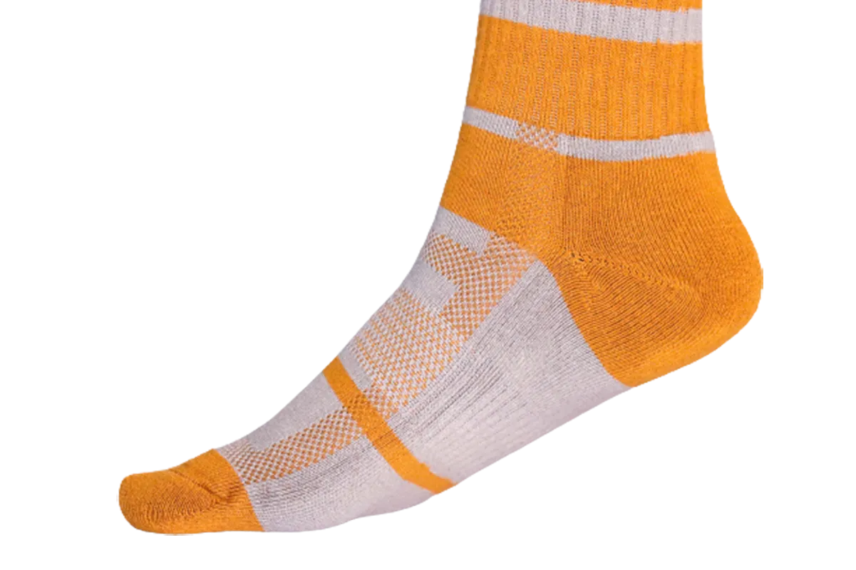 Chokore Light Grey And Orange Men's Cotton Socks