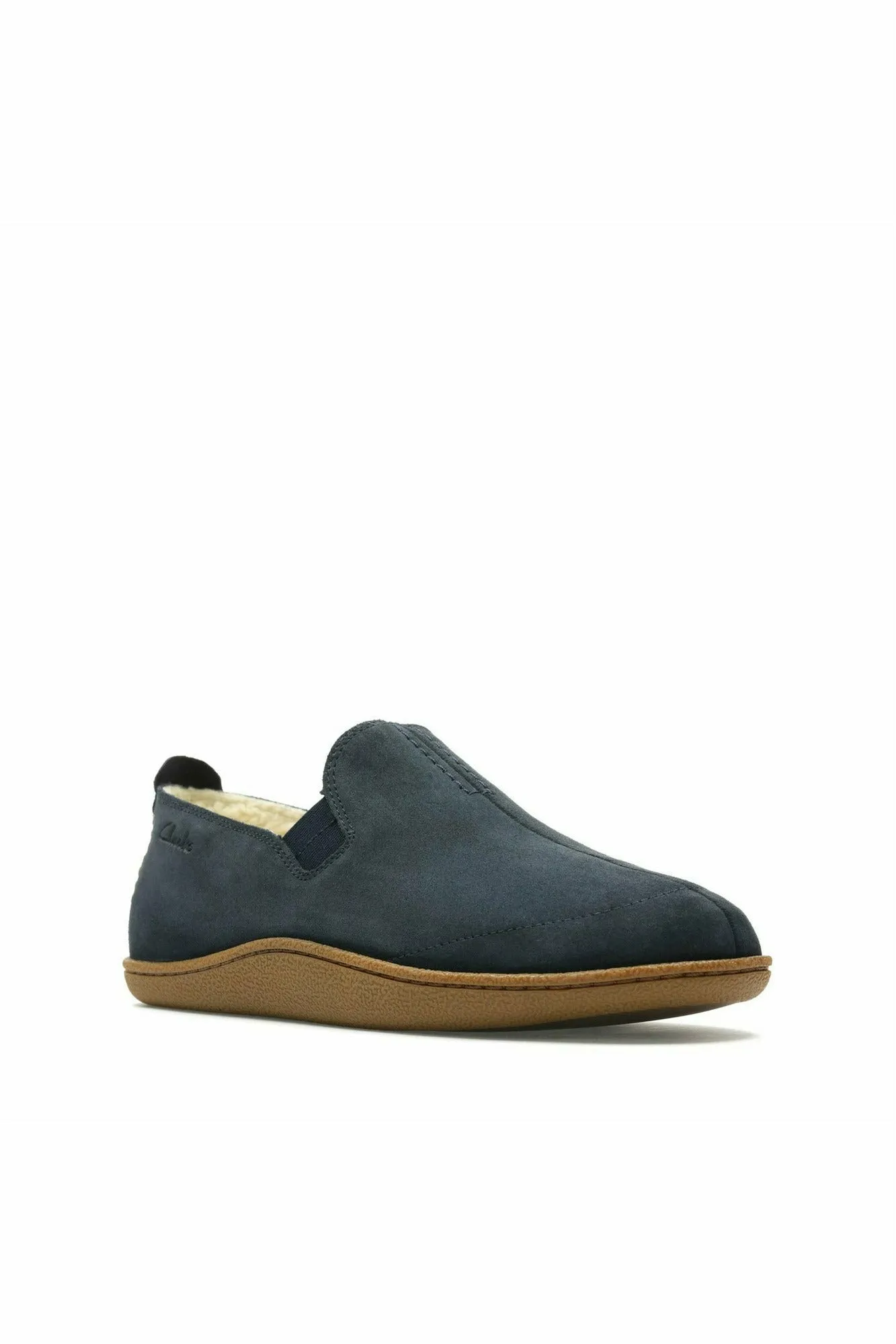 Clarks Home Mocc in Navy Suede