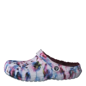 Classic Lined Tie Dye Clog Garnet/multi