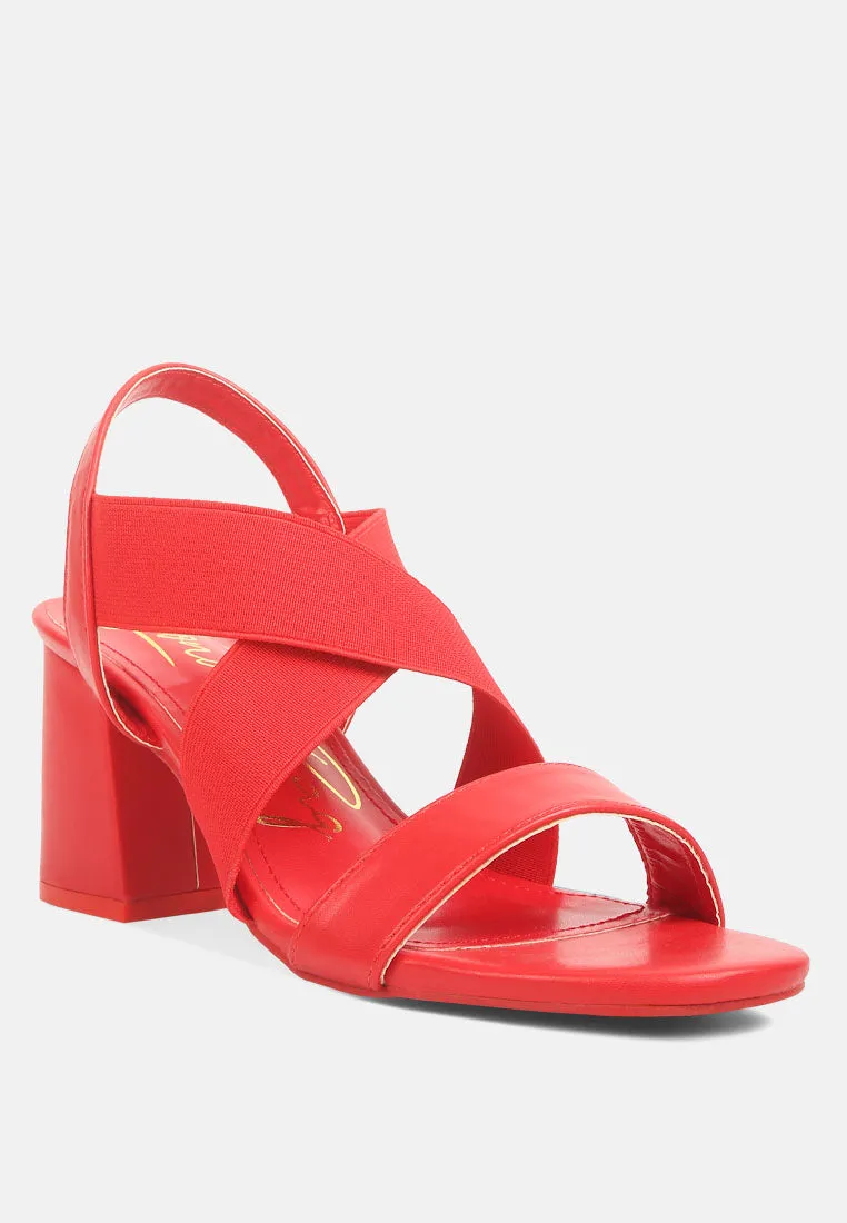 Comfortable Straps Block Heel Sandals By Ruw