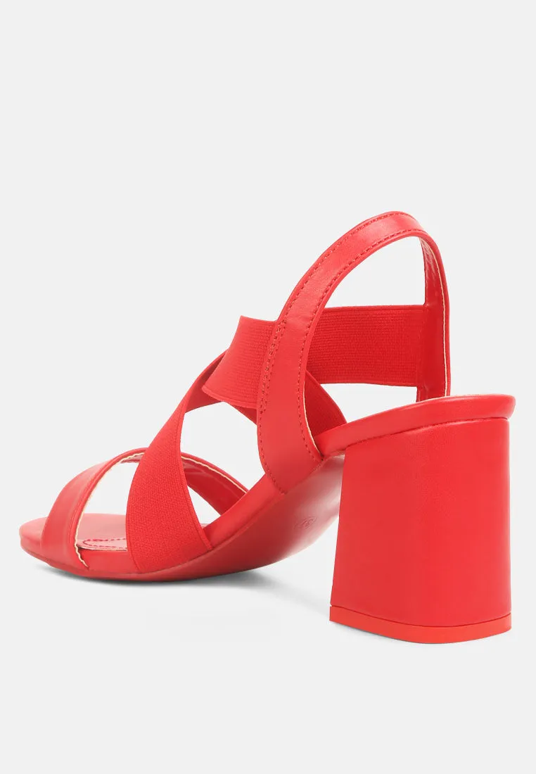 Comfortable Straps Block Heel Sandals By Ruw