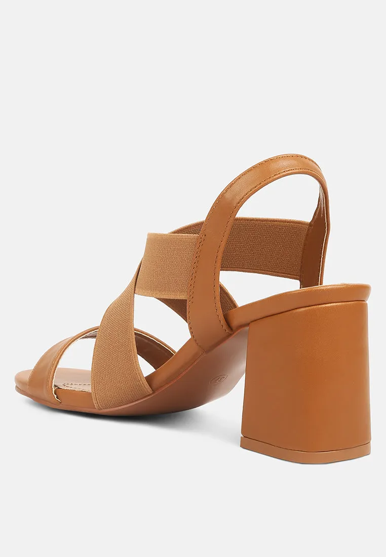 Comfortable Straps Block Heel Sandals By Ruw