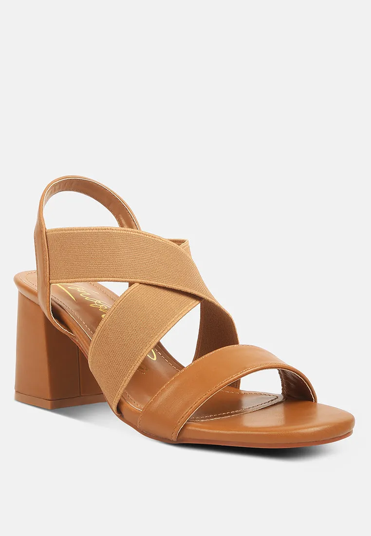 Comfortable Straps Block Heel Sandals By Ruw