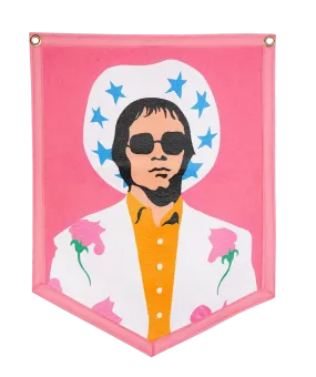 Cowboy Elton John Camp Flag - Oxford Pennant