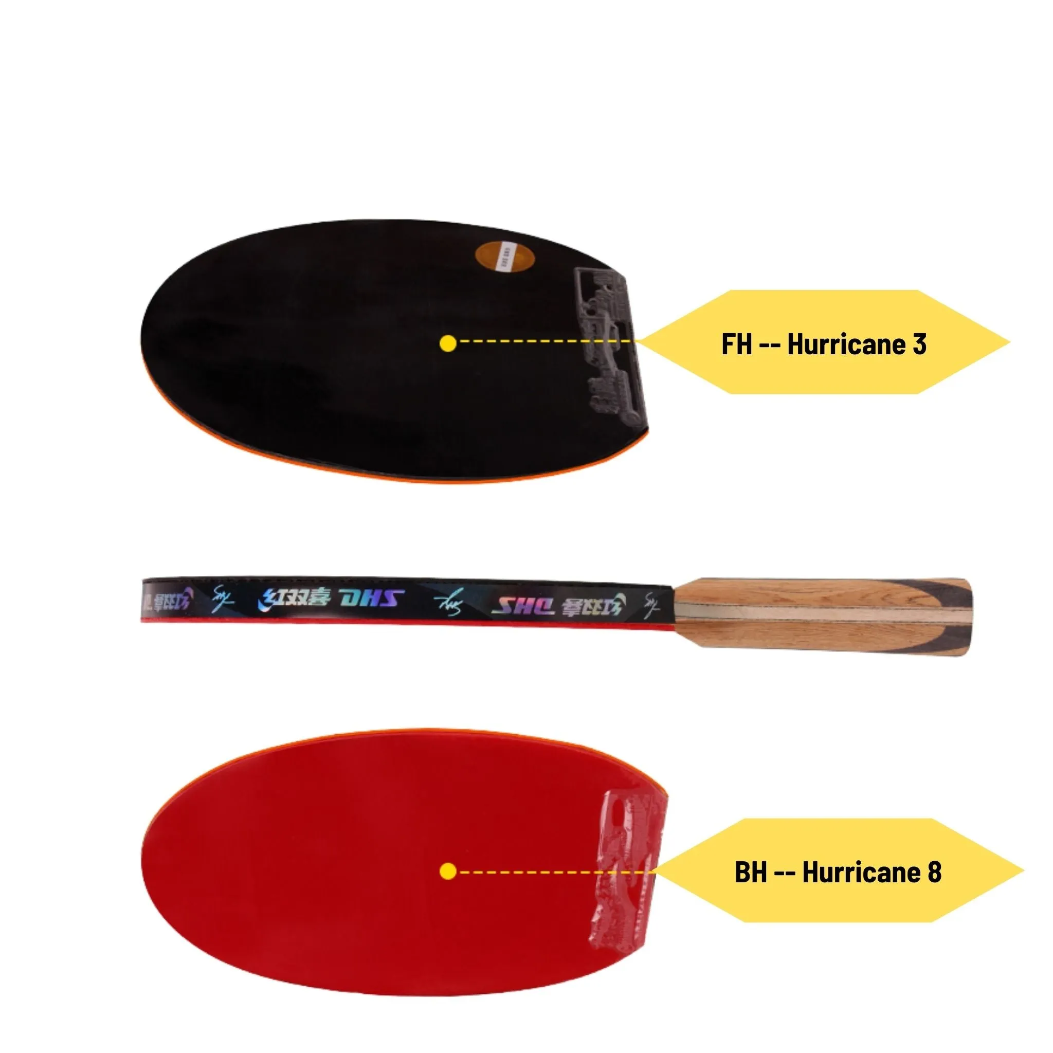 DHS H7006 Penhold (CS) Racket Set