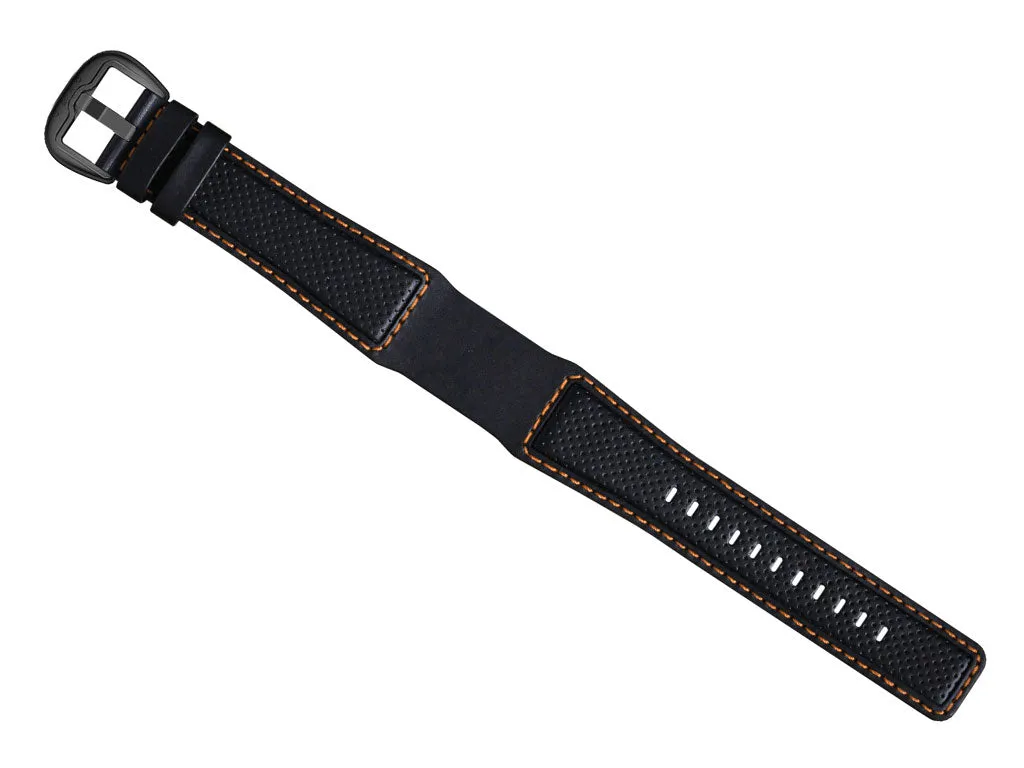 Dietrich Strap Perforated Leather Orange Stitching Black Buckle