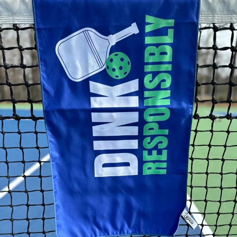 Dink Responsibly Double-Sided Microfiber Towel - Born to Rally