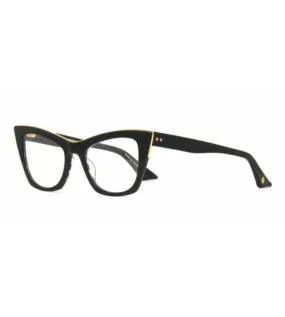 Dita Showgoer Women's Black Swirl /Yellow Gold Butterfly Optical Frame