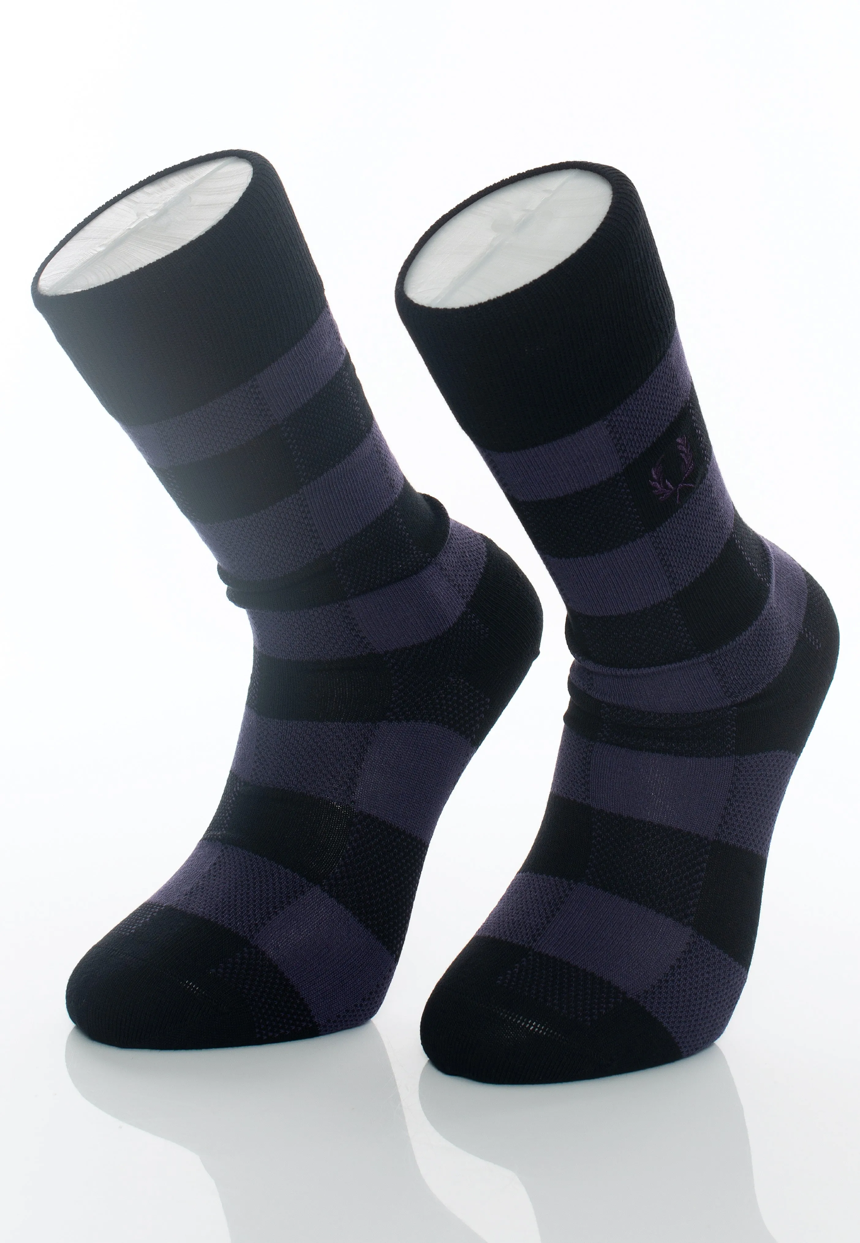 Fred Perry - Tonal Check Purple Heart - Socks