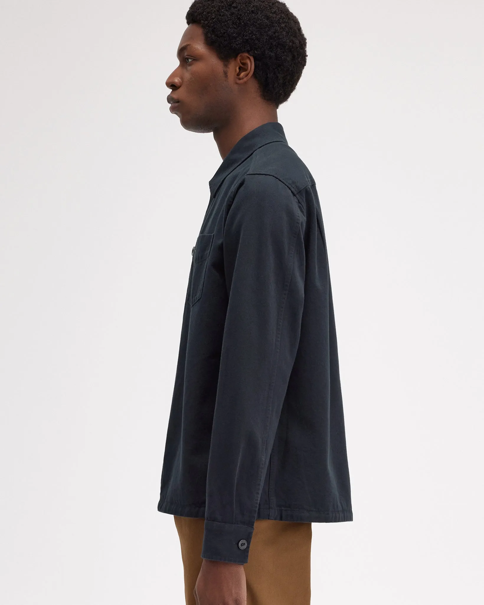 Fred Perry Twill Overshirt - Navy