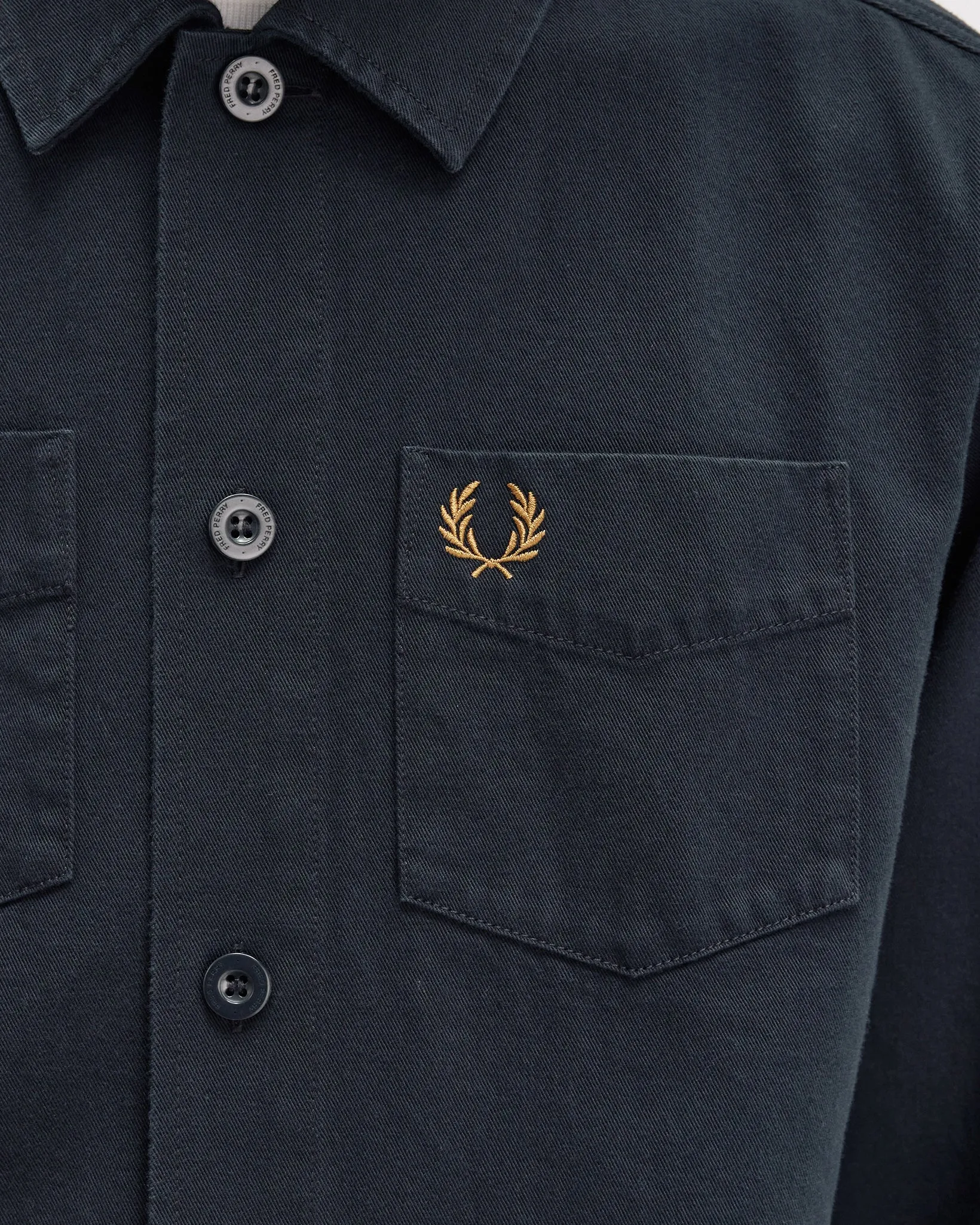 Fred Perry Twill Overshirt - Navy