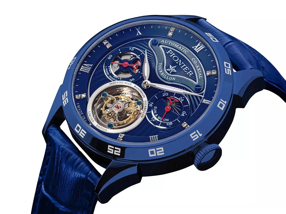 Geneva Automatic Tourbillon Pionier - GM-902-10 | Blue | Handmade German Watch