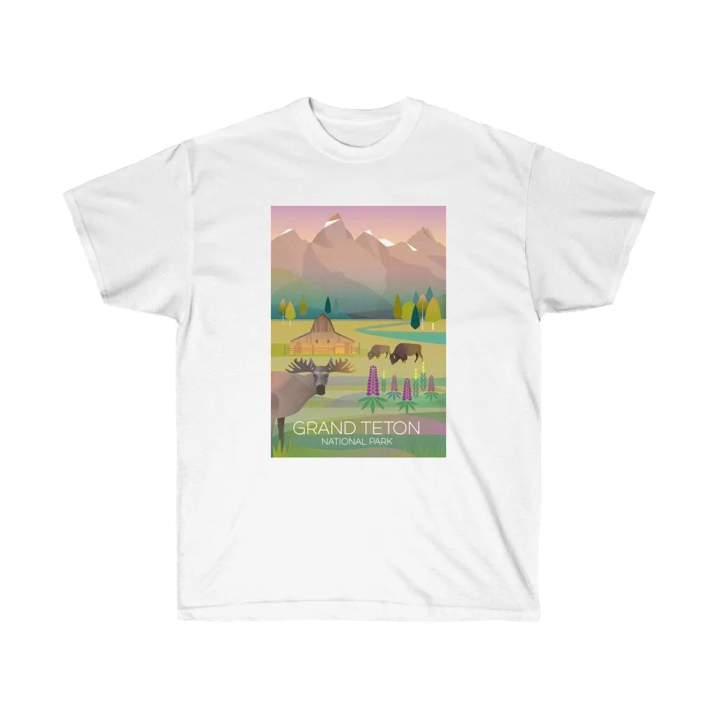 GRAND TETON NATIONAL PARK UNISEX ULTRA COTTON TEE