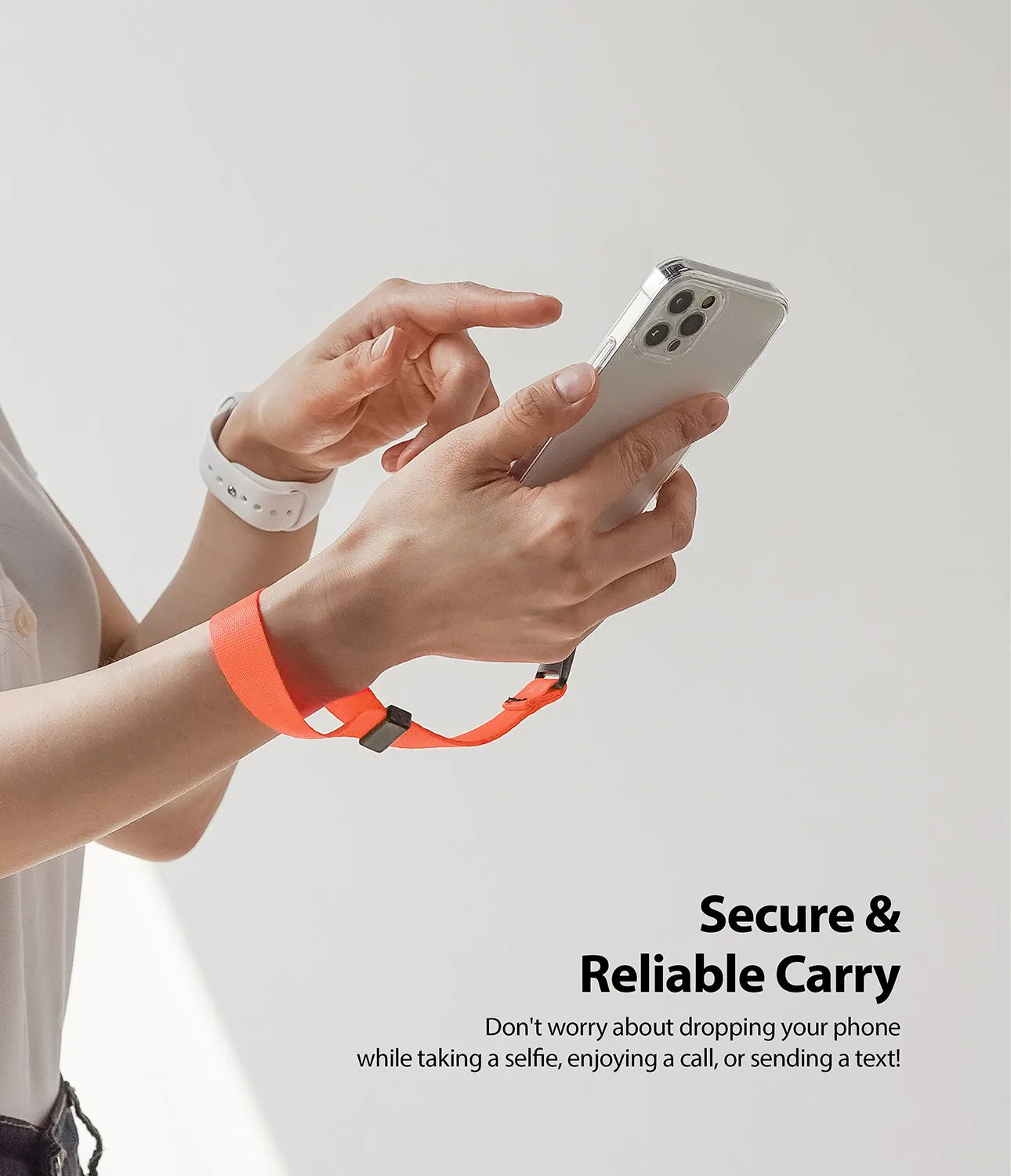 Hand Strap | Black / Neon Orange