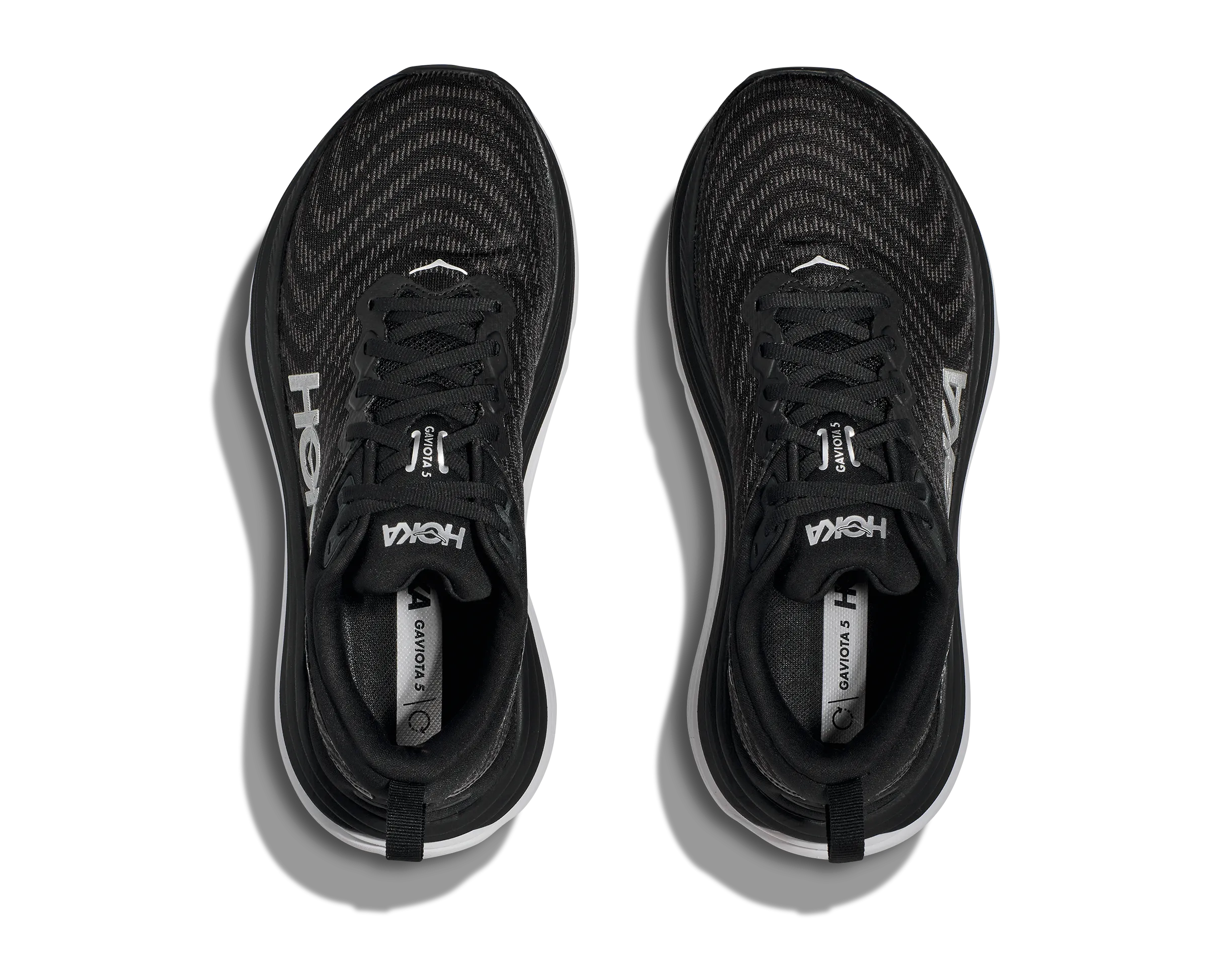 Hoka Gaviota 5 Black White Wide Men's