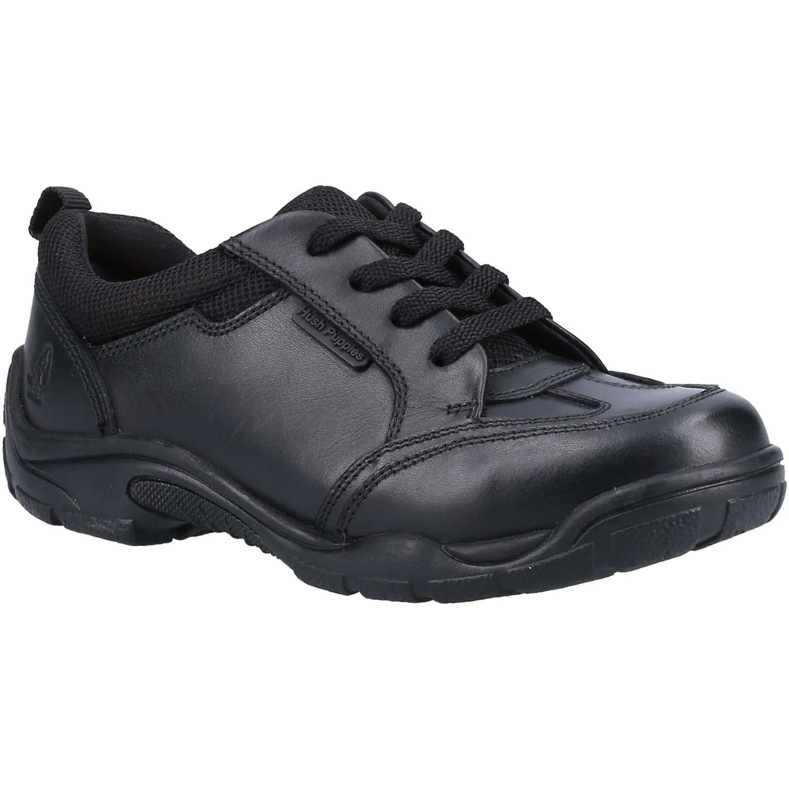 Hush Puppies Boys Alvin School Shoes - Black