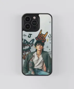 Jungkook Tattoo Graffiti K-Pop Glass Phone Case Cover