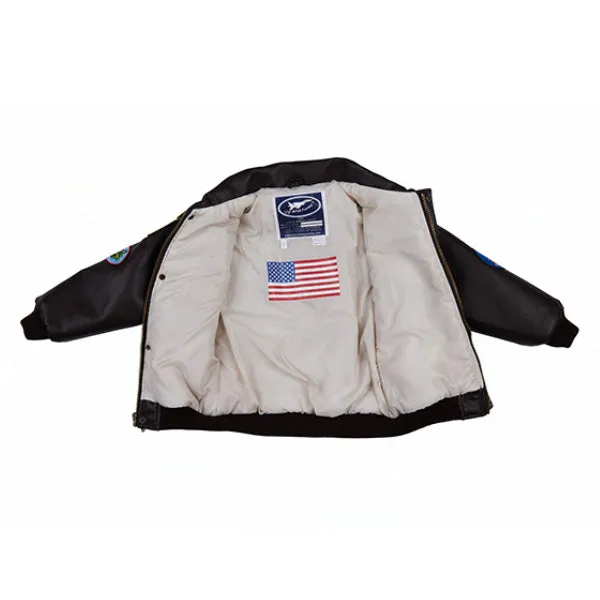 Kids WWII Brown Bomber Jacket