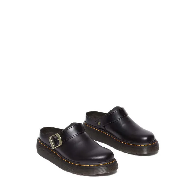 Laketen Atlas Leather Slingback Platform Mules - Black