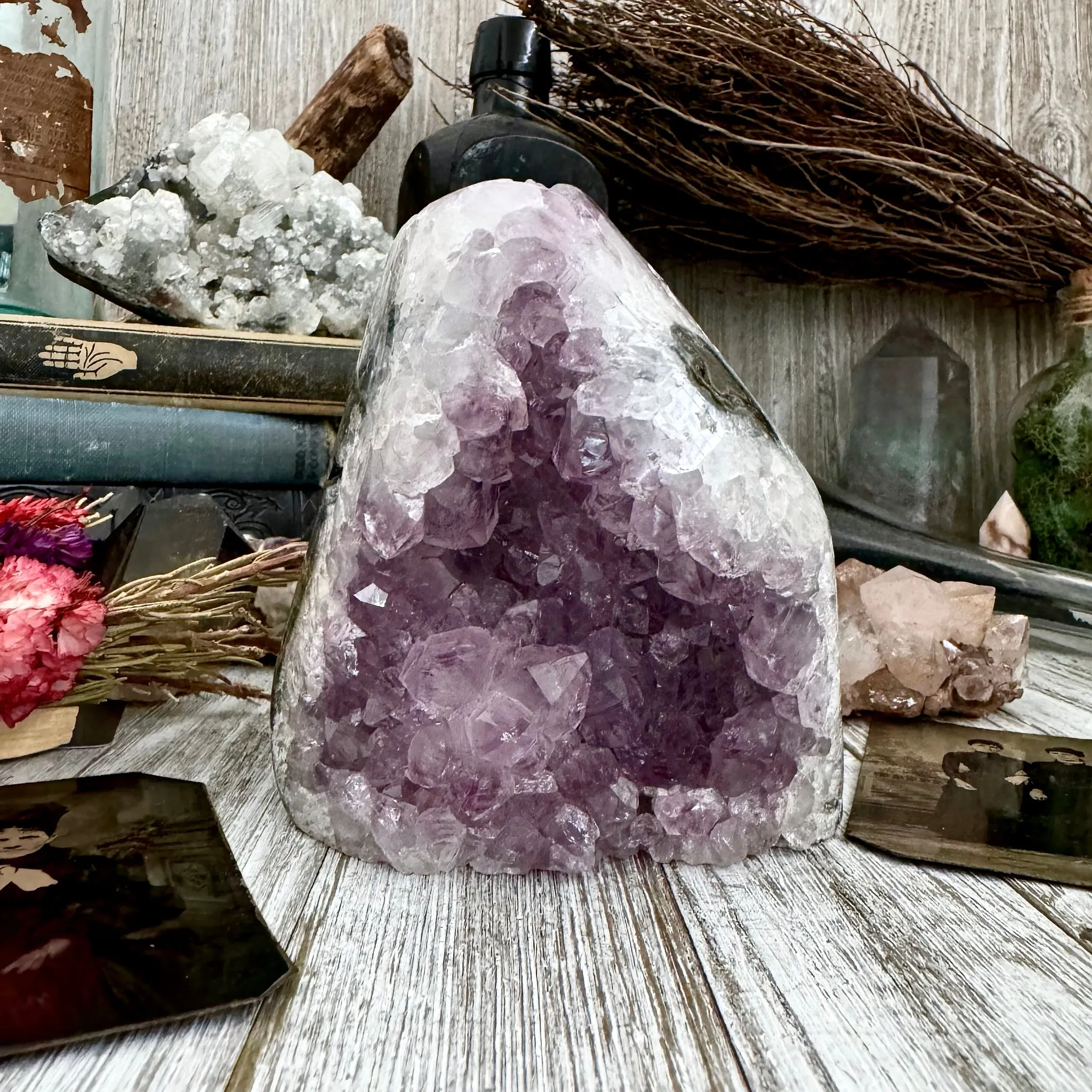 Large Self Standing  Amethyst Geode Crystal Cluster / FoxlarkCrystals