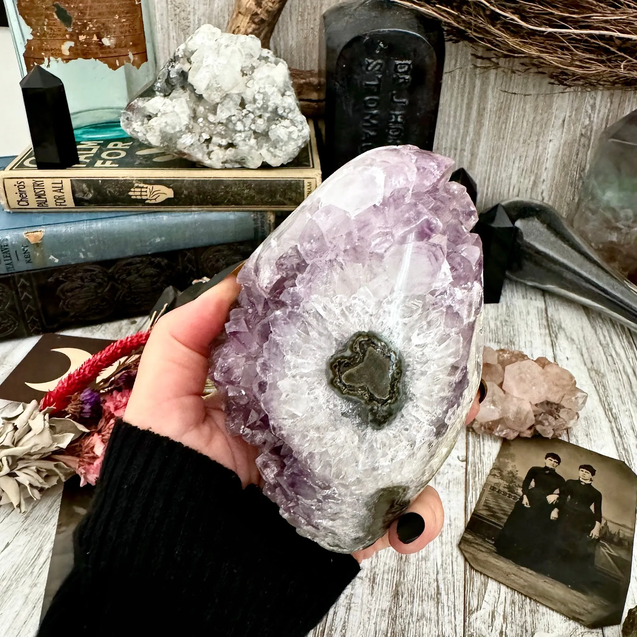 Large Self Standing  Amethyst Geode Crystal Cluster / FoxlarkCrystals