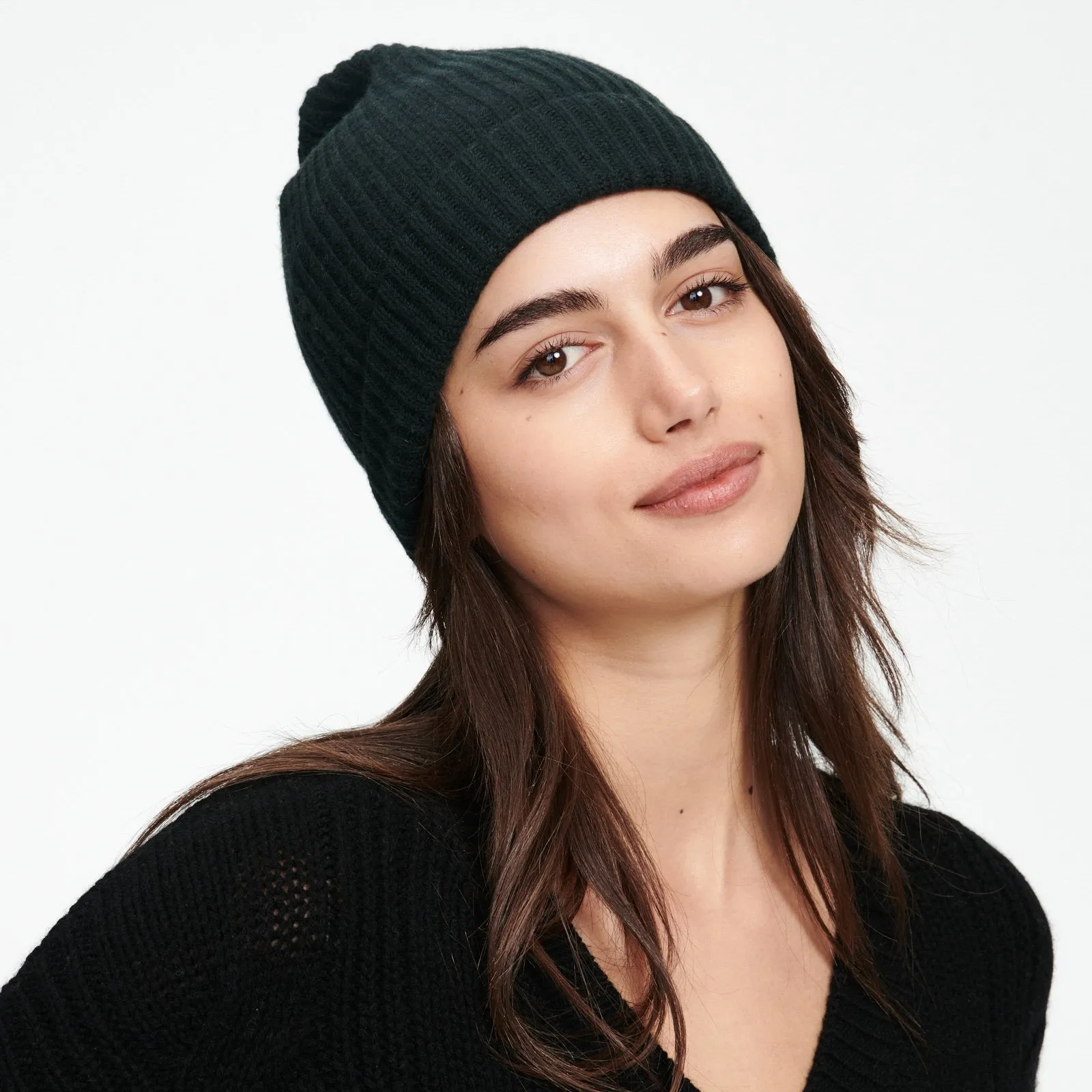 Luxe Cashmere Ribbed Beanie