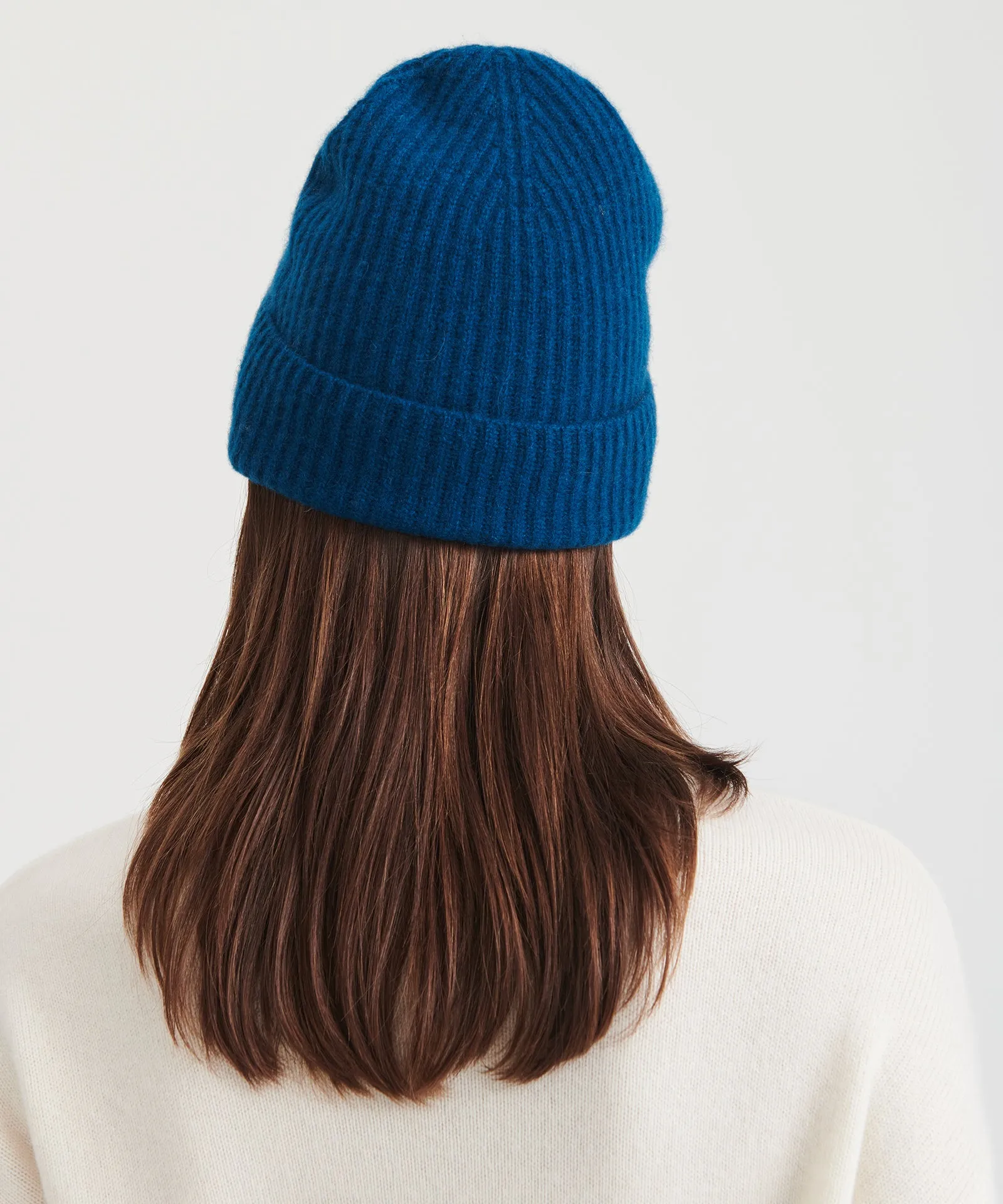 Luxe Cashmere Ribbed Beanie