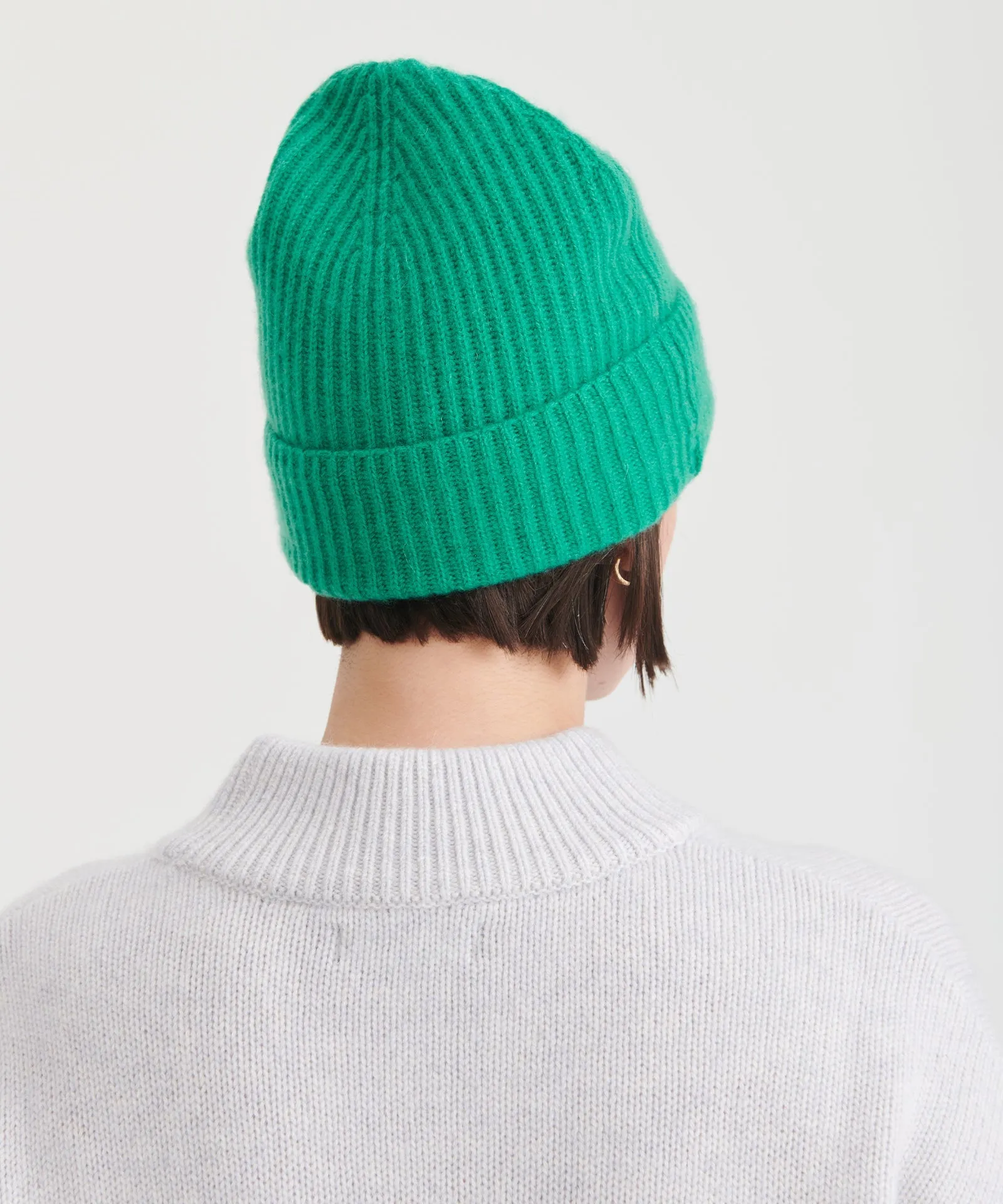 Luxe Cashmere Ribbed Beanie