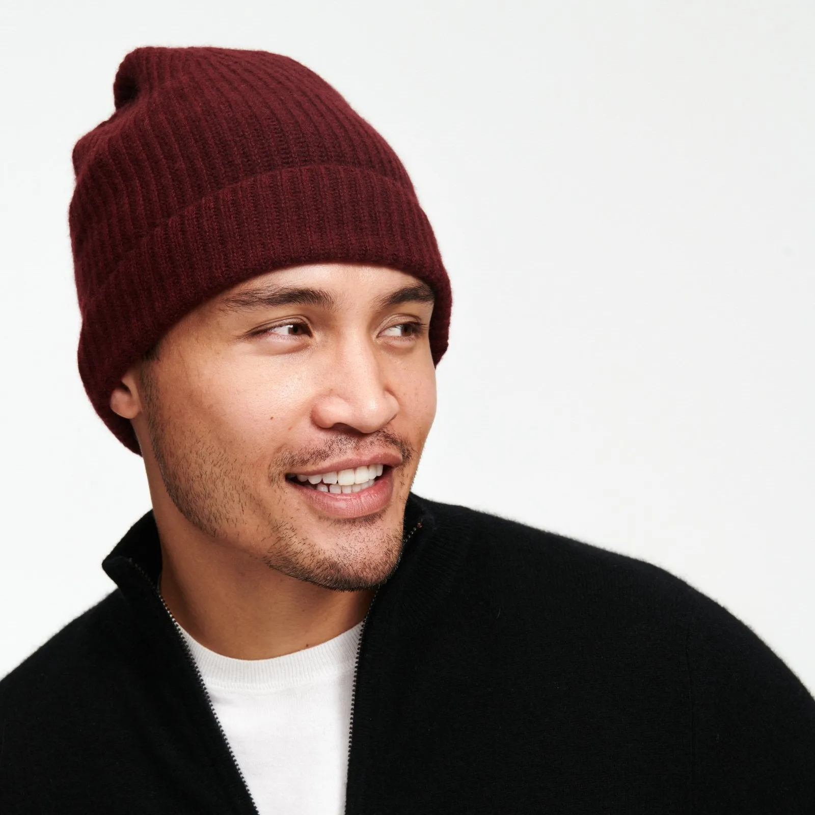 Luxe Cashmere Ribbed Beanie