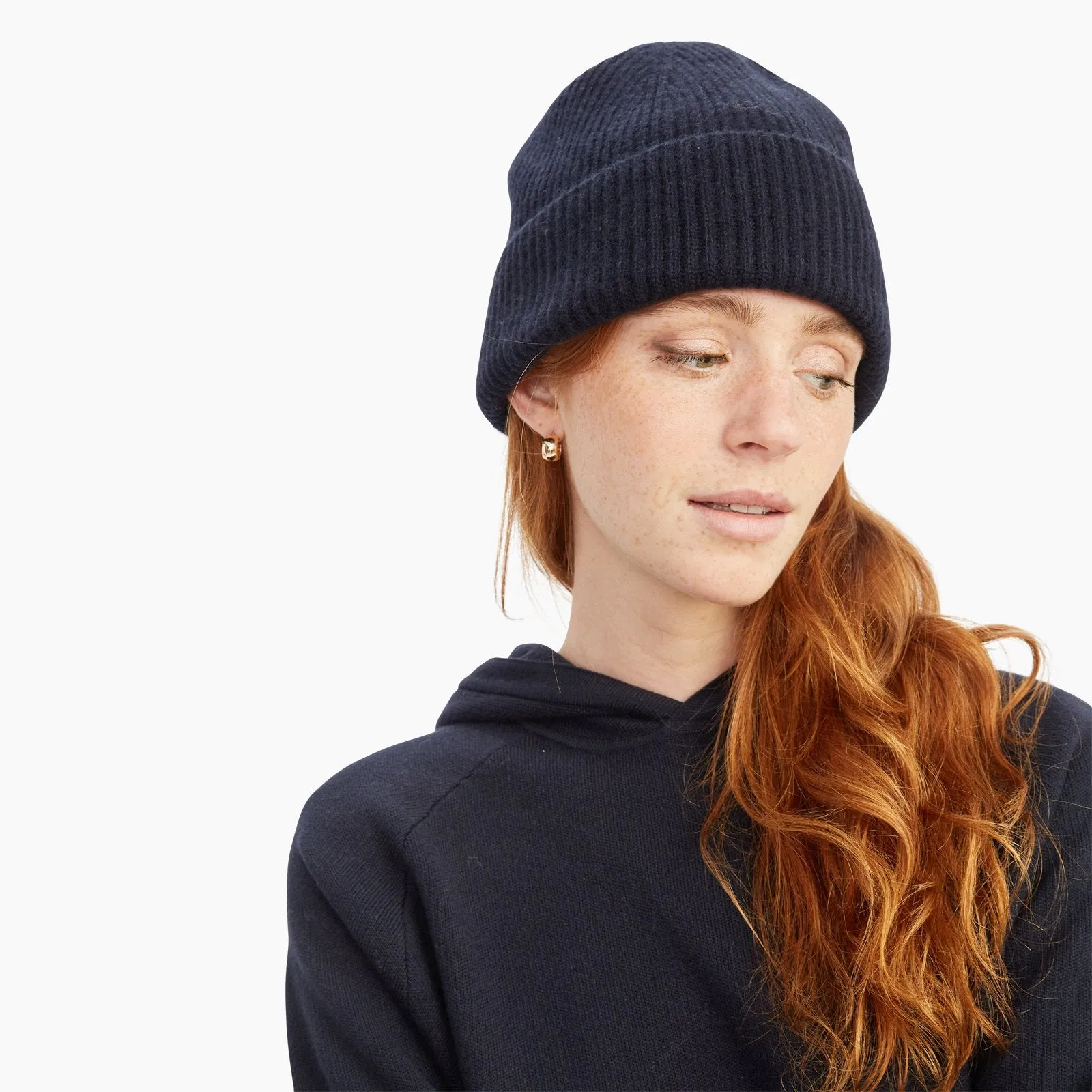 Luxe Cashmere Ribbed Beanie