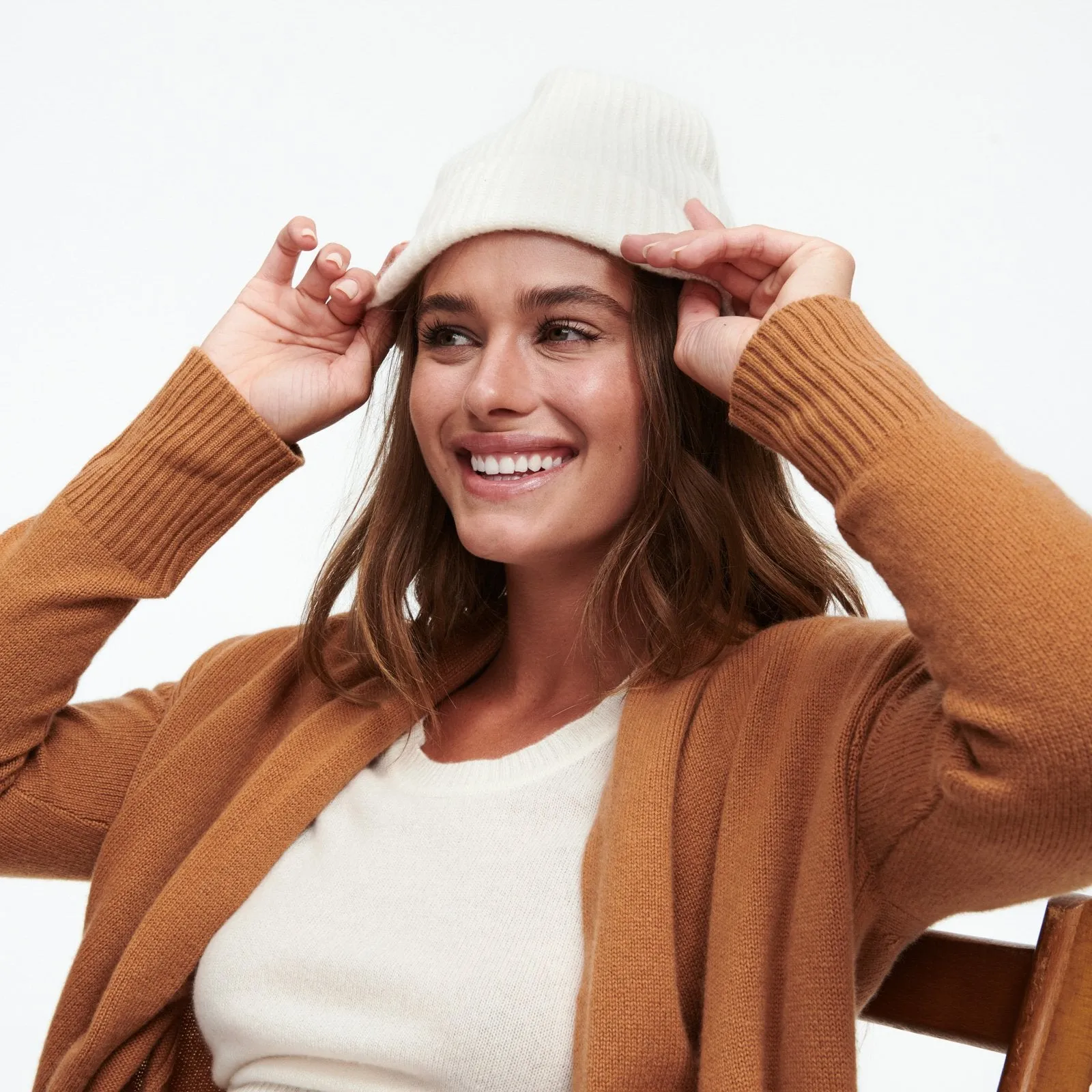 Luxe Cashmere Ribbed Beanie