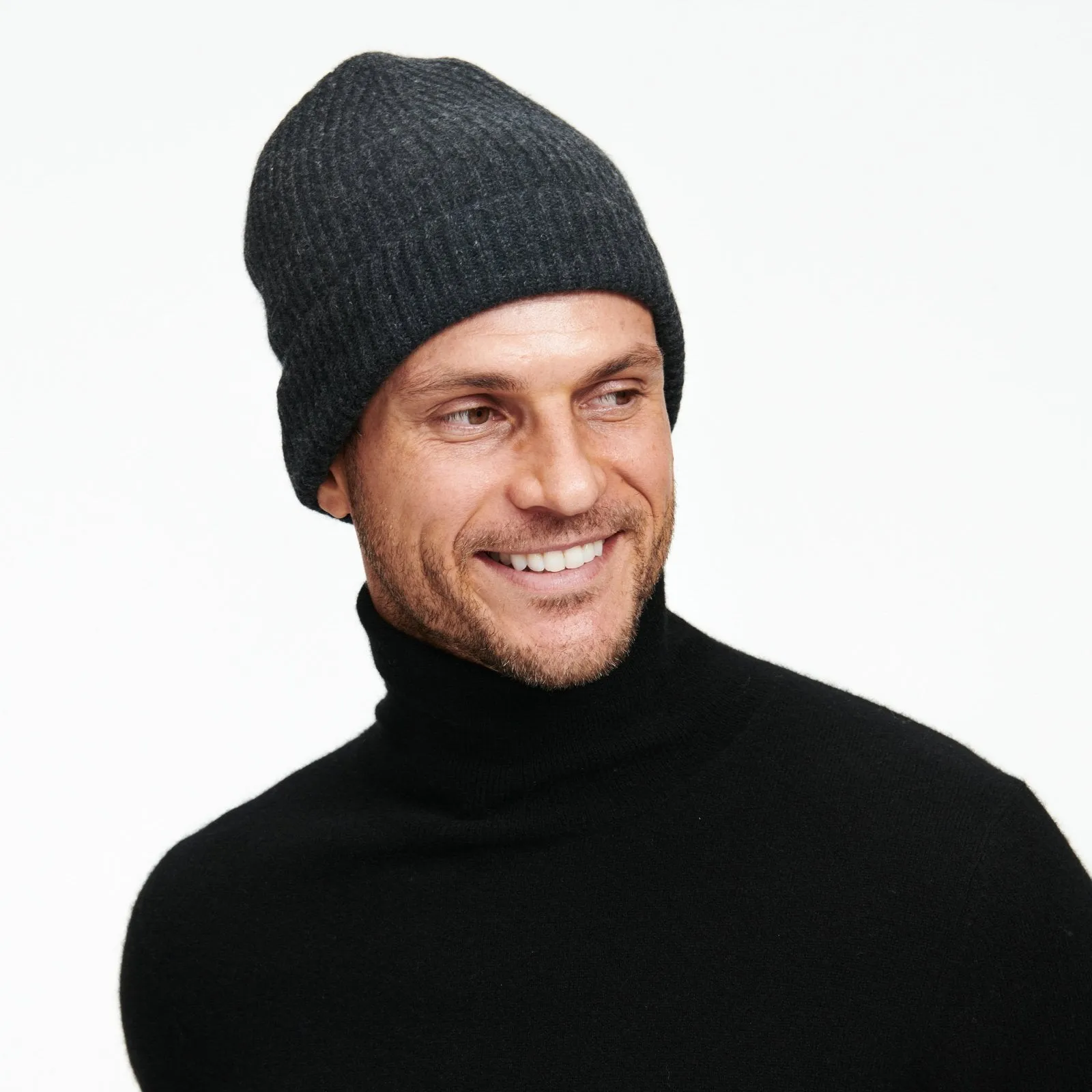 Luxe Cashmere Ribbed Beanie