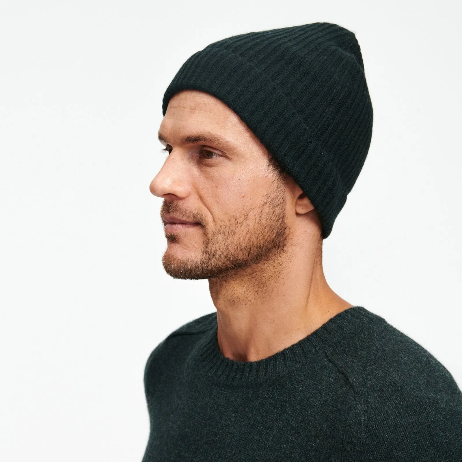 Luxe Cashmere Ribbed Beanie