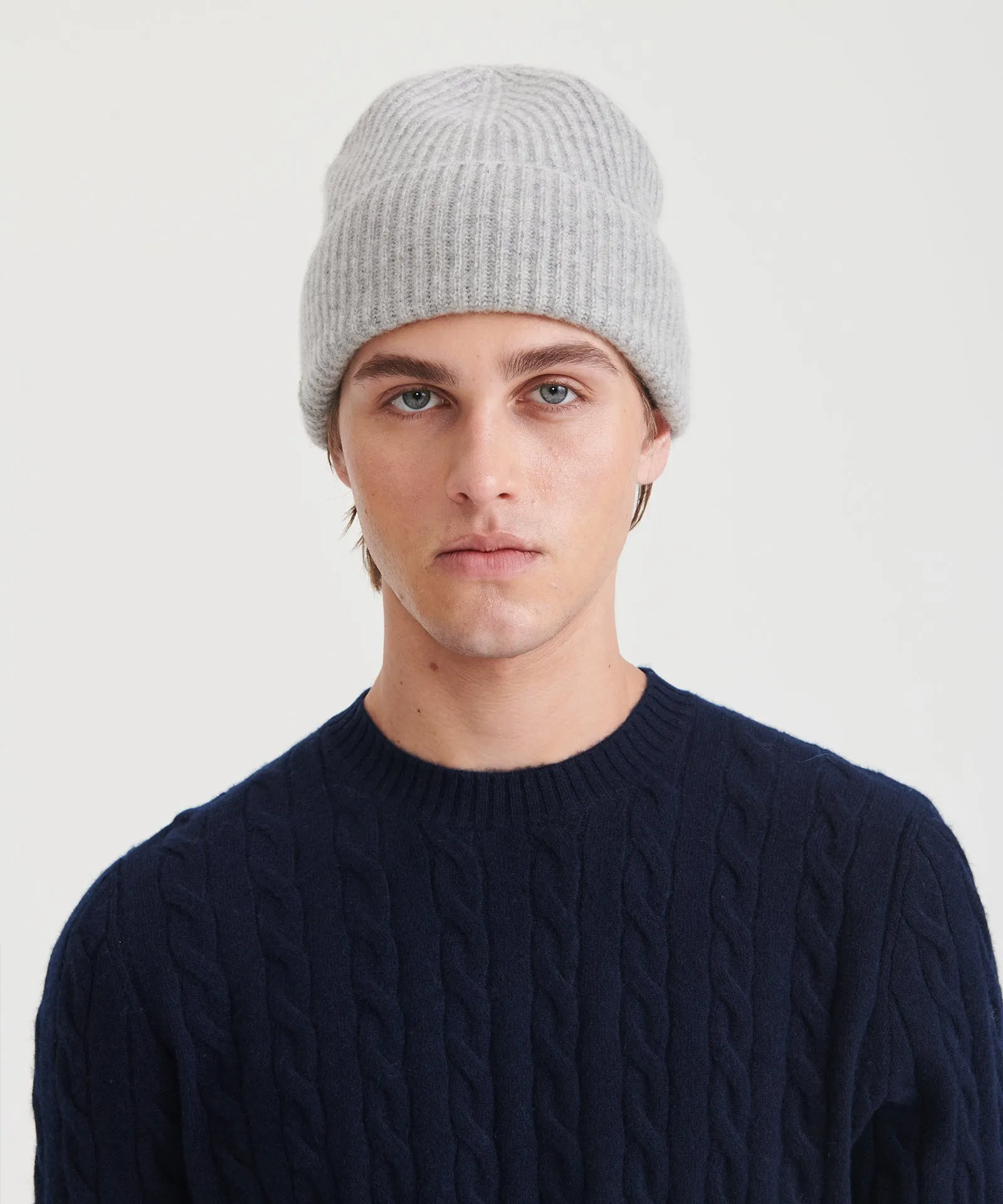 Luxe Cashmere Ribbed Beanie