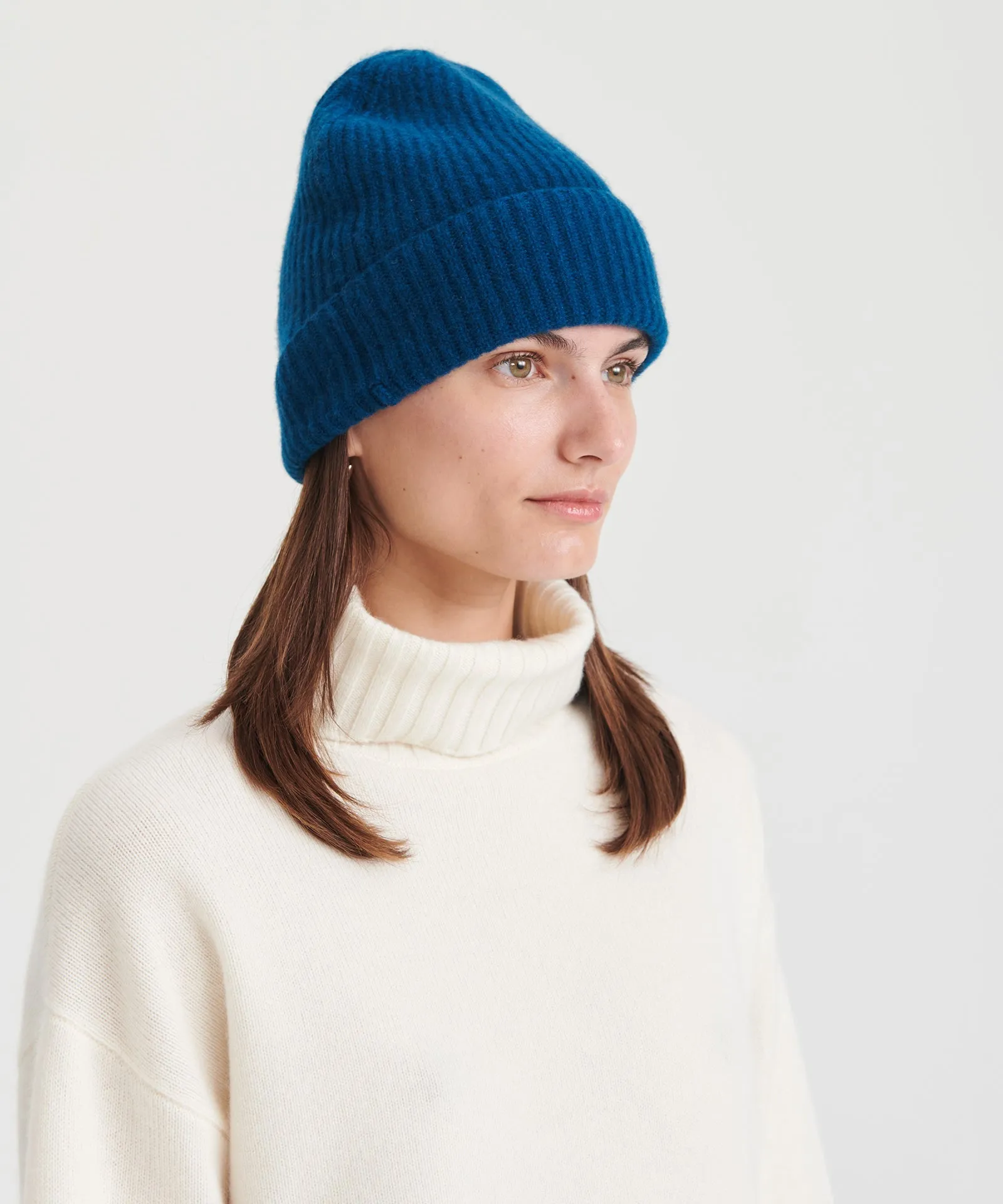 Luxe Cashmere Ribbed Beanie