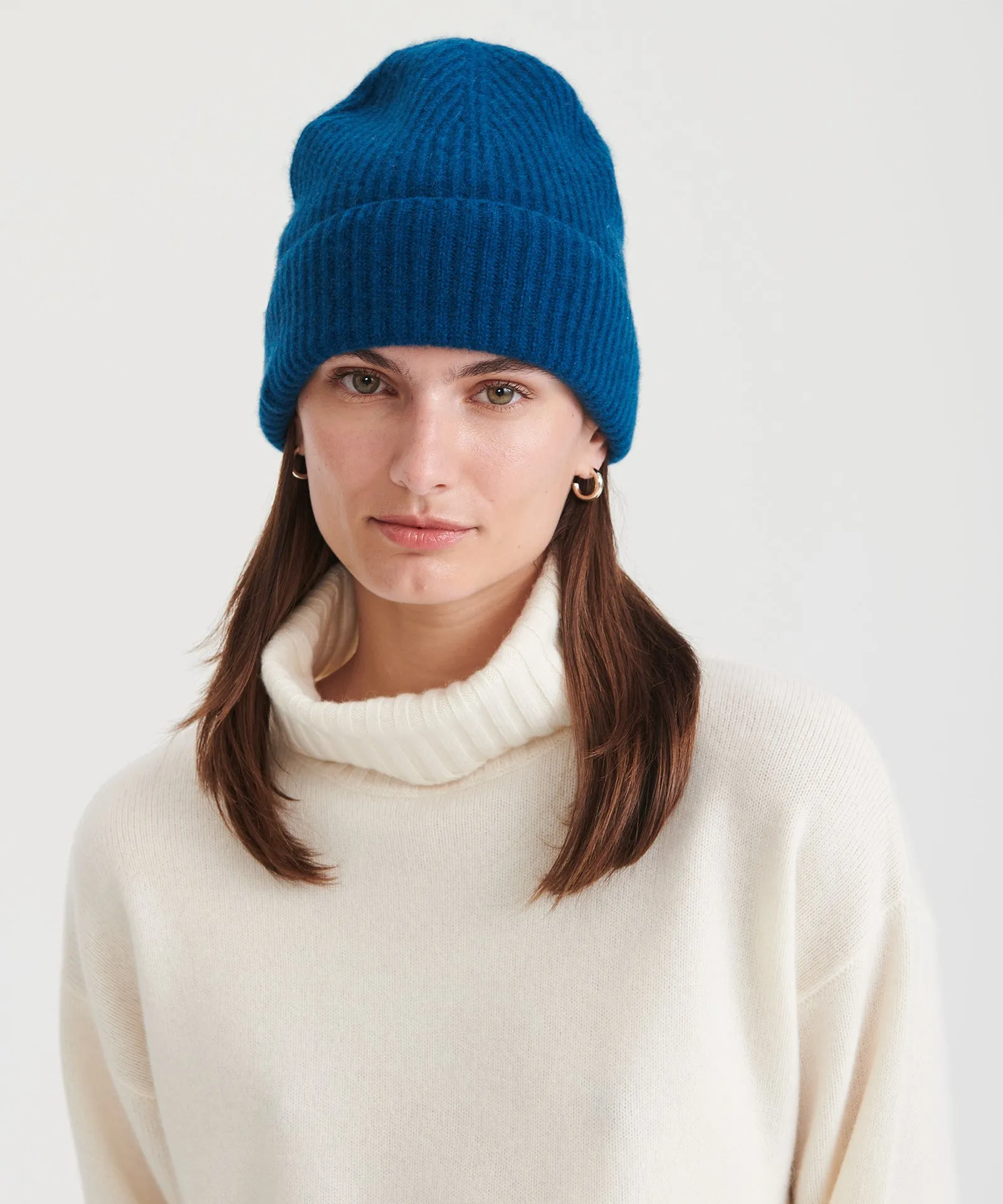 Luxe Cashmere Ribbed Beanie