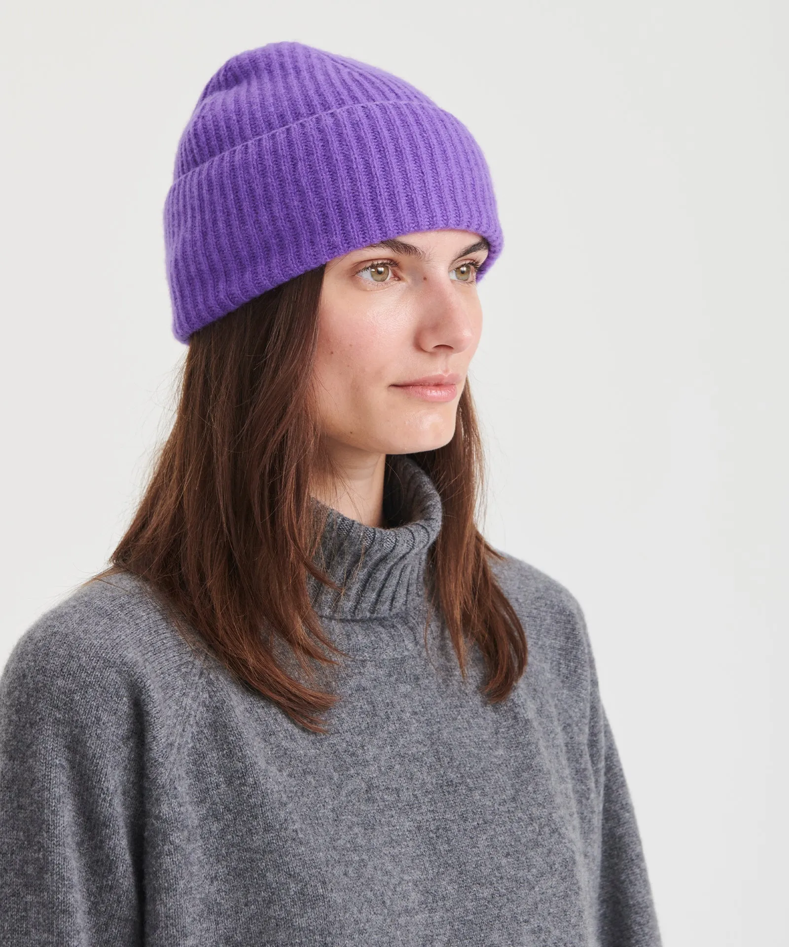 Luxe Cashmere Ribbed Beanie