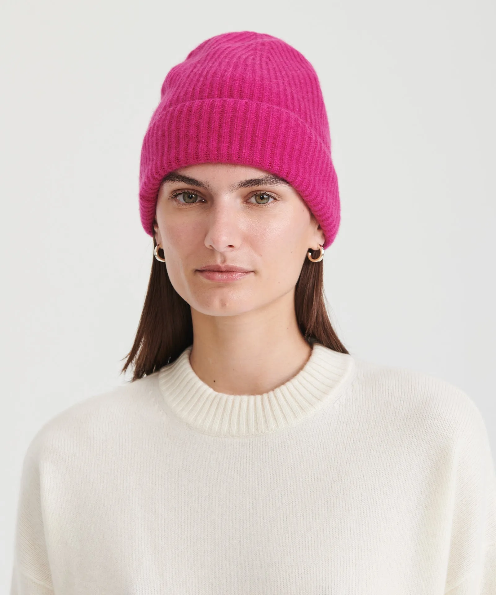 Luxe Cashmere Ribbed Beanie