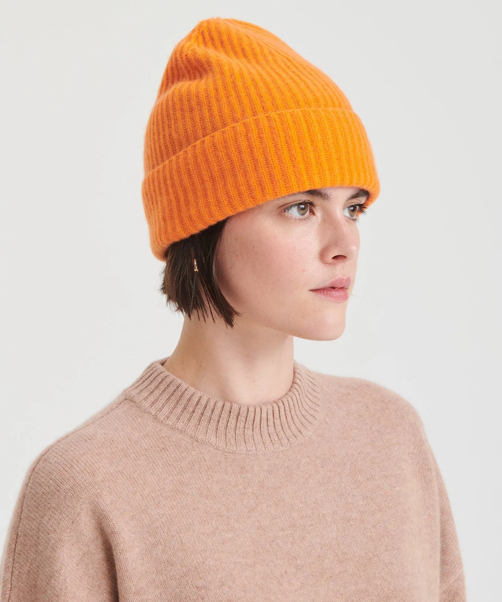 Luxe Cashmere Ribbed Beanie