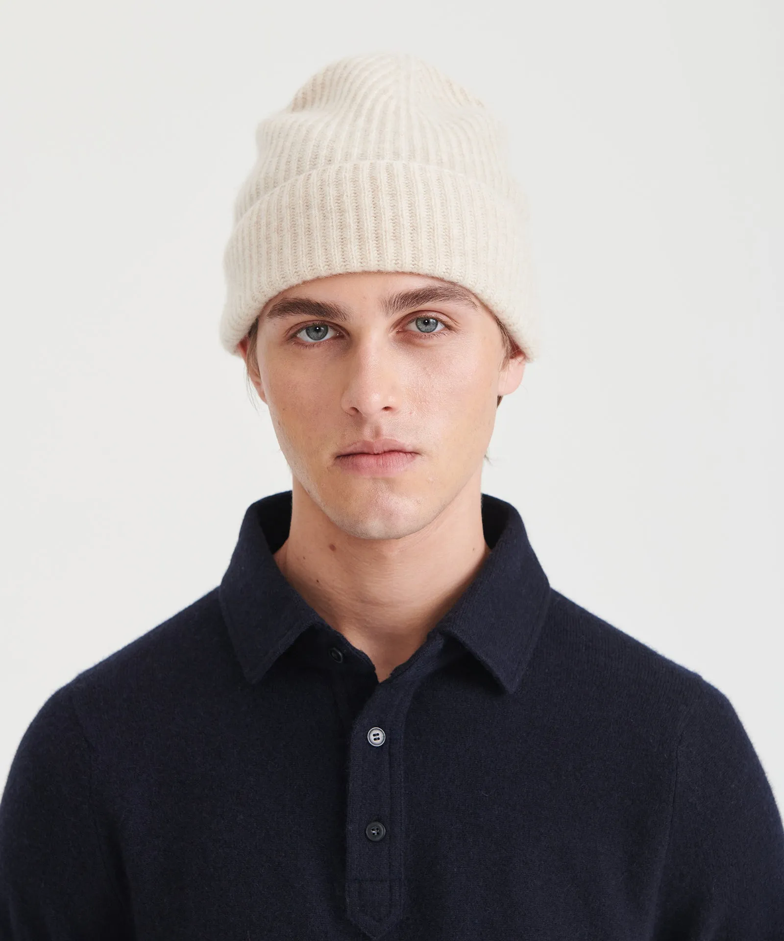 Luxe Cashmere Ribbed Beanie